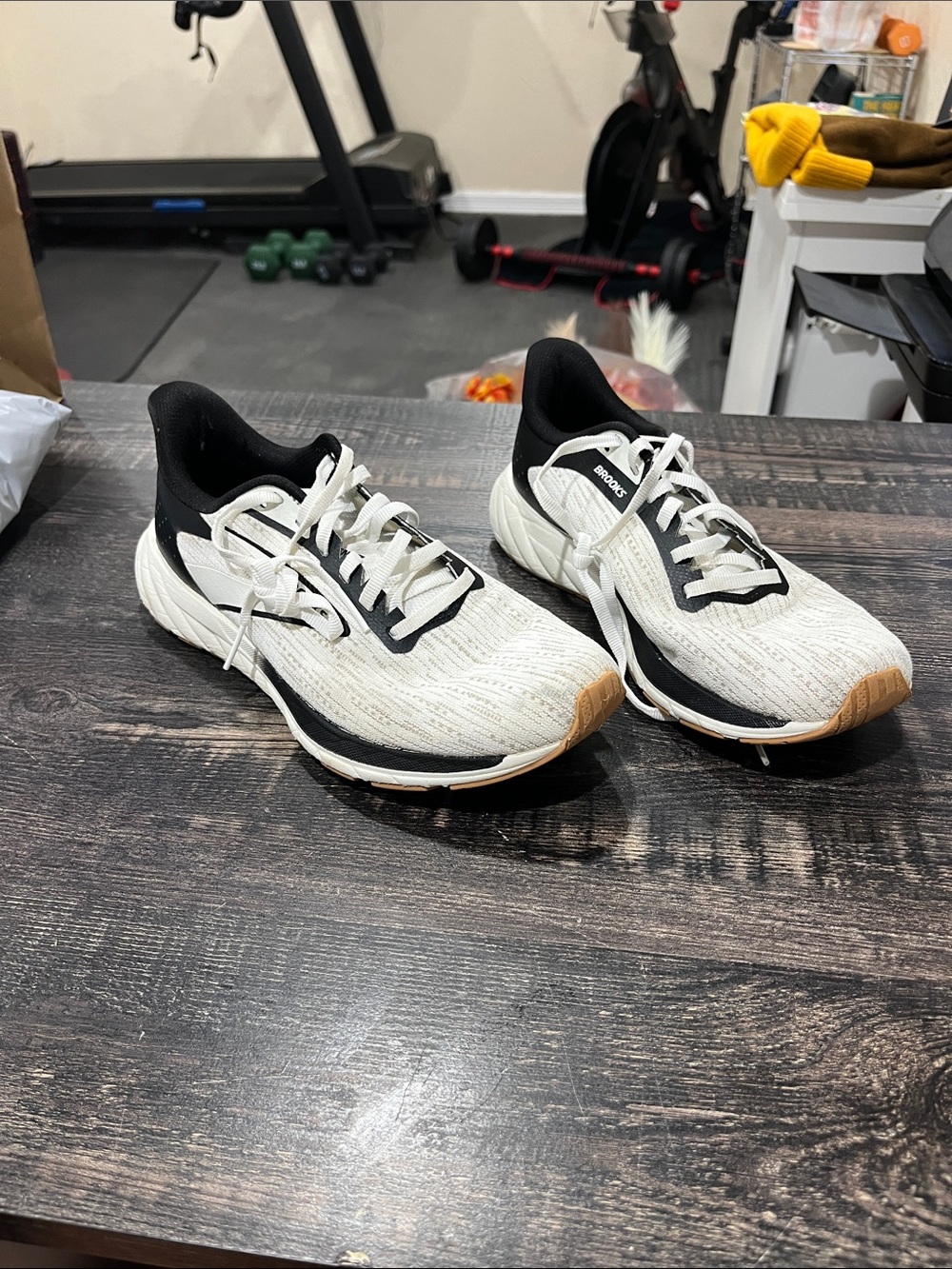 Brooks women’s Running Shoes — White with Black Accents